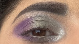 Purple green eyeshadow tutorial  Purple eyeshadow tutorial  eye makeup tutorial purple and green [upl. by Pros901]