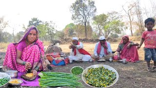 कांद्याच्या पातीची भाजी  kandyachi paat recipe  Banaisrecipe  dhangari jivan [upl. by Nylodnewg]