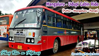 Mangaluru  Udupi KSRTC Cabin Ride  Heavy Rain  Puttur  Panaji Bus [upl. by Mycah]