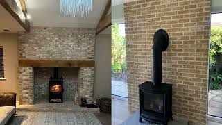 Fireplace Brick Slips  Chimney Breast Cladding [upl. by Olim191]