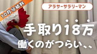 【2024年10月給料】社畜アラサー独身の今月給料分／一人暮らしの孤独 [upl. by Kassey736]