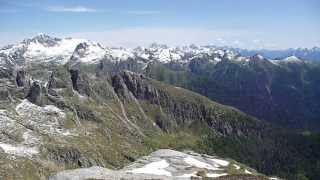 Panoramica a 360° dalla Cresta del Frate Catena del Lagorai [upl. by Srini]