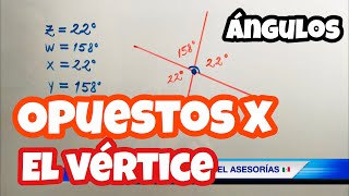 Ángulos OPUESTOS POR EL VÉRTICE ángulos adyacentes [upl. by Gabrielle]