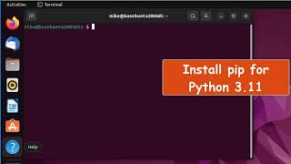 Install pip After Python 311 Install in Ubuntu 2204 [upl. by Ecyak]