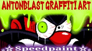 💣 Antonblast Graffiti Art 💥 Speedpaint [upl. by Narhem]