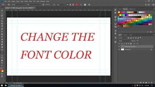 Adobe Photoshop Tutorial  Multiple ways to change font color [upl. by Orin]