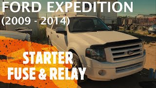 Ford Expedition  STARTER FUSE amp RELAY LOCATION 2009  2014 [upl. by Marlin]