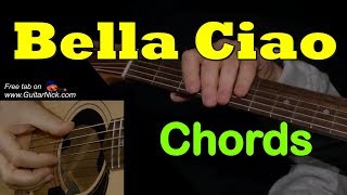 BELLA CIAO chords Guitar Lesson  TAB by GuitarNick [upl. by Ainatit]