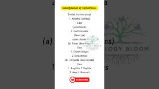 Classification of Vertebrates ytshorts [upl. by Ahsiliw]