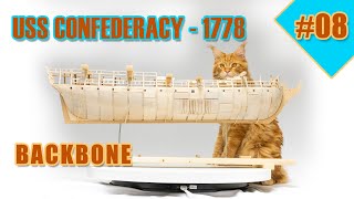 The biggest and most difficult ship model kit  08  USS CONFEDERACY  BACKBONE [upl. by Oinolopa313]