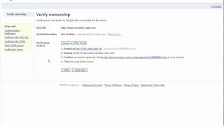 How to Verify a Site in Google Webmaster Tools [upl. by Niwhsa767]