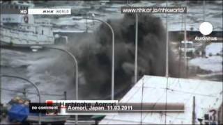 Japan tsunami footage [upl. by Ahsinor]