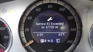 How to Turn off SERVICE EXCEEDED Message Mercedes C300 [upl. by Rushing480]