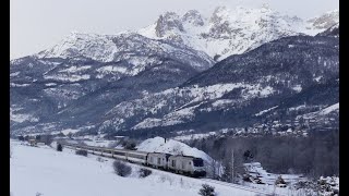 Des trains dans la neige du Briançonnais Décembre 2020 [upl. by Yendor]