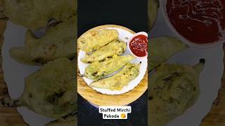 Stuffed Mirchi Pakoda😘mirchipakoda mirchipakora stuffedmirchibajji ytshorts shorts viral [upl. by Ecinej]