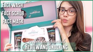 Mcaffeine Products review and unboxing  face and body products  official heena vahid [upl. by Rohclem76]