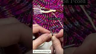 icord cast on knitting video tutorial shorts [upl. by Aldon]