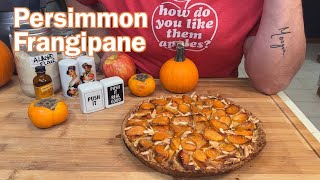 Fall Fruit amp Almond Tart Persimmon🍎X🍑 Frangipane with a hint of Orange Zest Flakey Piecrust [upl. by Edelson]