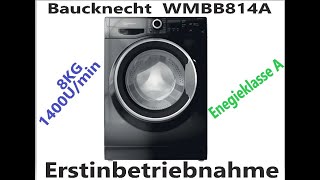 Waschmaschine Bauknecht WMBB814A Erstinbetriebnahme Spülfach entnehmen [upl. by Kreis503]