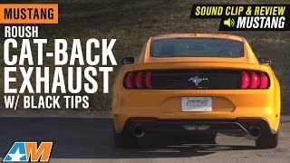 20152019 Mustang EcoBoost Roush CatBack Exhaust w Black Tips Sound Clip amp Review [upl. by Kaye410]