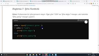 Bilgisayar Bilimi 6 Hafta  4 Kısım Özet Video  Python Kullanıcı Girişi Input  3 [upl. by Rik454]