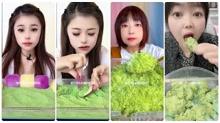 Ultimate Matcha Powdered Ice Mukbang – Crunchy ASMR Delight [upl. by Naitsihc]