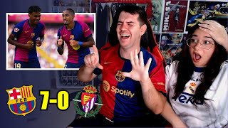 REACCIONES del FC BARCELONA 70 REAL VALLADOLID  LALIGA 2425 [upl. by Giff]