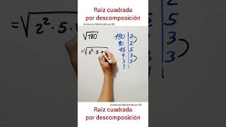 Raíz cuadrada por descomposición en factores primos [upl. by Dickson]