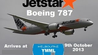 Jetstars first Boeing 787 lands at Melbourne for the first time JST7878 [upl. by Letnohc]