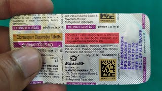 clonafit tablet review in hindi clonazepam tablet  benefits sides effects [upl. by Barmen]