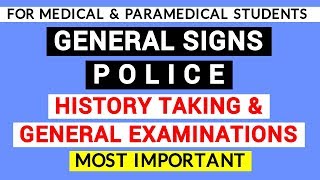 02 GENERAL SIGNS  HISTORY TAKING amp GENERAL EXAMINATIONS  CLINICAL PHYSIOLOGY LAB [upl. by Trenton690]