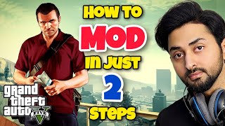 HOW TO MOD GTA 5 IN JUST 2 STEPS 2024 ALL PROBLEMS SOLVED  GTA 5 Mods  HindiUrdu  THE NOOB [upl. by Sonitnatsnok]