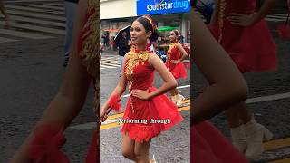 Majorettes and bands of Bicol in the rain penafrancia2024 naga philippines [upl. by Hanus]