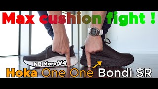 Ep147 Hoka Bondi SR Black vs New Balance More v4 MAX cushion The battle [upl. by Ahsha]