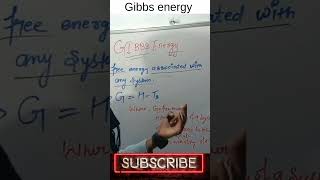 Gibbs energy explanationchemical equilibrium chemistry class 11 shorts [upl. by Rufford]