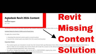 Missing library in revit 2024  Family library missing solution for revit 2024 [upl. by Amaty]