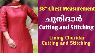 38quot Chest Measurement Lining Kurti Cutting and Stitching 💕 raseenasherin1153 sewing [upl. by Eizzil]