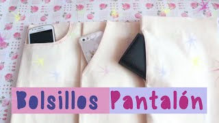 DIY  ¿Cómo coser bolsas en pantalón  3 Bolsillos FÁCILES para pantalón  Kiosweet [upl. by Lehctim64]