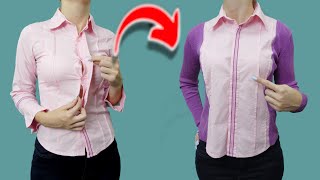 A sewing tip to upsize a shirtblouse so it fits you perfectly [upl. by Rycca388]