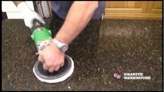 How to Re Polish a Granite or Engineered stone top  MB Stoncare MB 20 [upl. by Ahusoj]