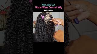 No Leave Out Water Wave Crochet Wig 💕 [upl. by Yttik710]