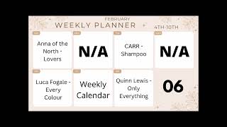 Weekly Calendar February  Week 6 [upl. by Peirsen191]