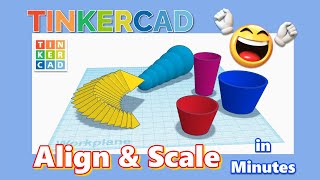 Absolute Beginner Tinkercad Tips Align Scale Duplicate Nudge in Minutes [upl. by Blinnie]