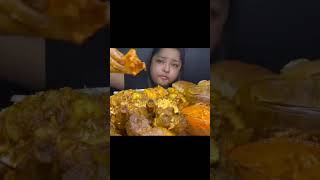 Spicy chicken with luchiPuri🔥shorts asmr asmreating mukbang [upl. by Kurzawa]