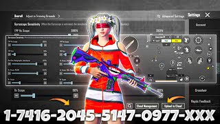 NEW UPDATE 34🔥BEST SENSITIVITY CODE  CONTROL SETTINGS BGMIPUBG MOBILE [upl. by Cissie166]