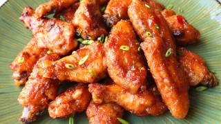 Spicy Peanut Butter amp Pepper Jelly Chicken Wings  Superbowl Chicken Wings Recipe [upl. by Liddie]