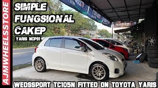 TOYOTA YARIS ENAK BUAT DAILY  WEDSSPORT TC105n FITTED ON TOYOTA YARIS jualvelg ajmwheelsstore [upl. by Runck888]