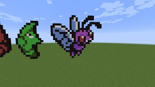 Minecraft  012 Butterfree Pixel Art Build [upl. by Jalbert]