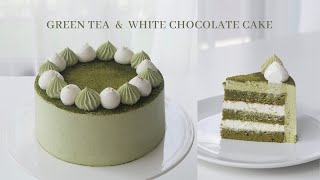 Green tea white chocolate cake  녹차 초콜릿 케이크  เค้กชาเขียวไวท์ช็อกโกแลต [upl. by Ttsepmet]