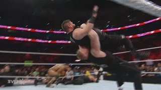 Brock Lesnar Returns and DESTORYS Everybody In The Ring  Raw Jan 11 2016 [upl. by Nawotna411]